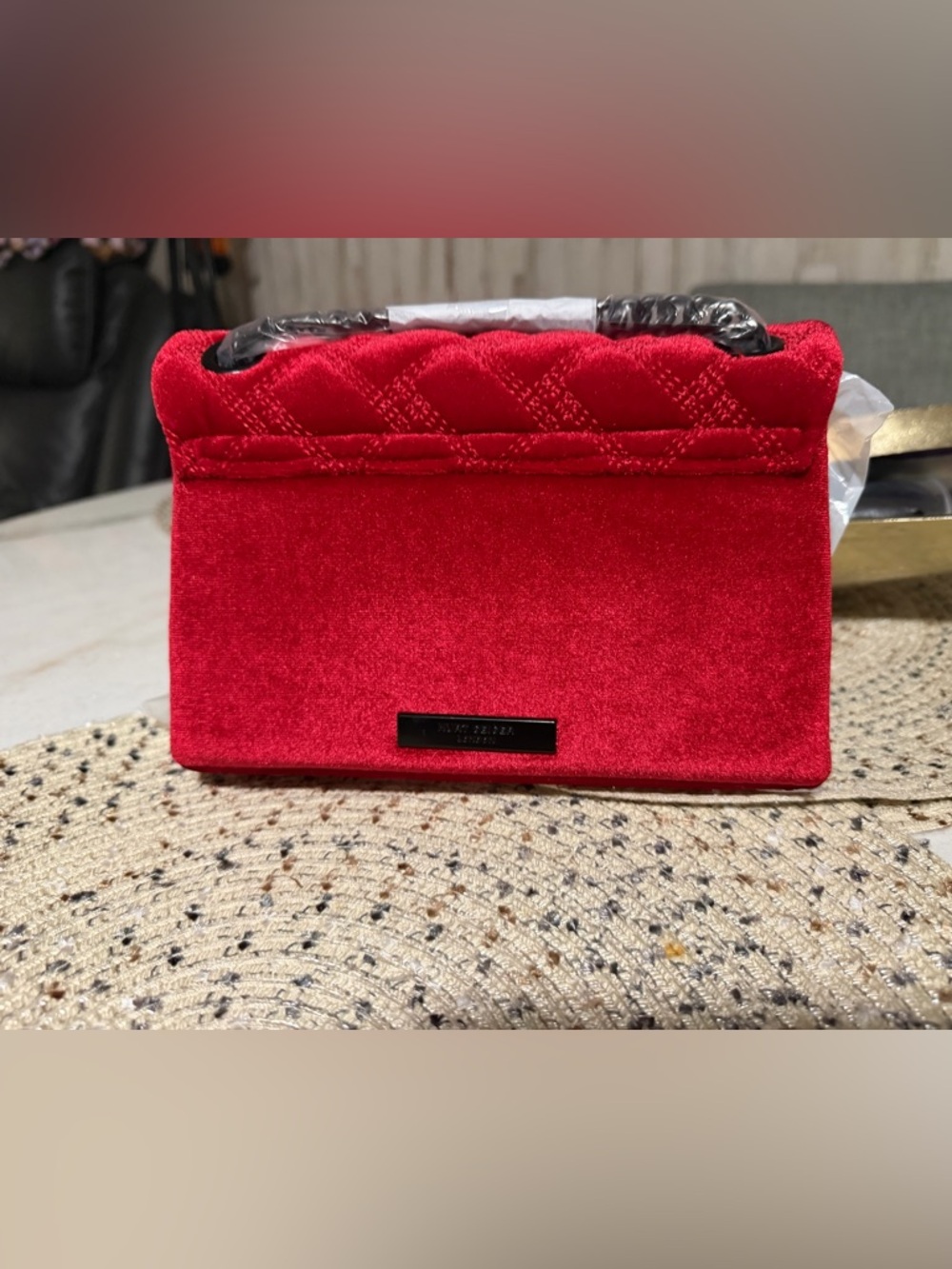 Kurt Geiger London Kensington Mini Velvet Jeweled Crossbody Bag 🚫sold out 🚫 - Picture 3 of 6